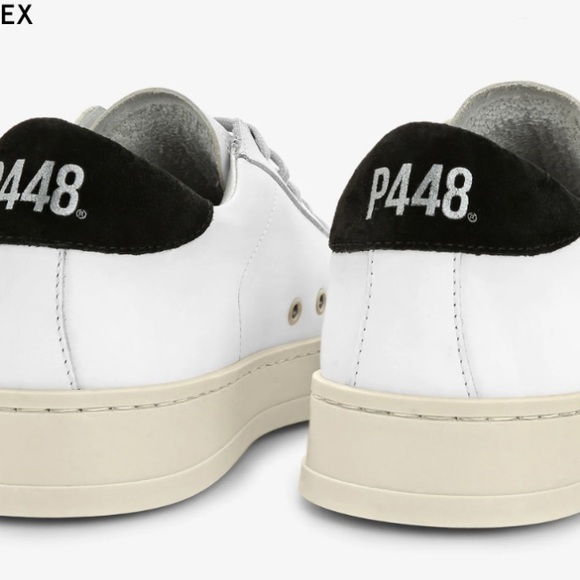 P448 Jack Sneaker in White and Black NIB - Picture 7 of 8